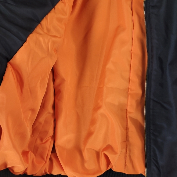 Women's MOD REF black zip front minimalist casual short length bomber jacket - Picture 9 of 11